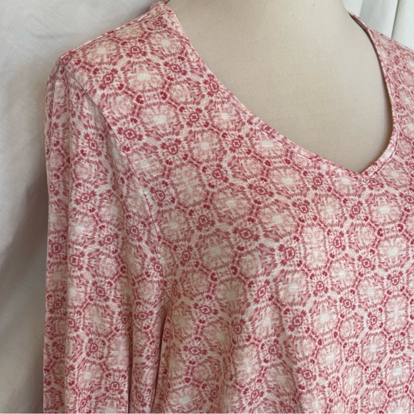 Chico’s Easywear top pink v-neck tunic SOFT blouse size 3 Large - Picture 3 of 7